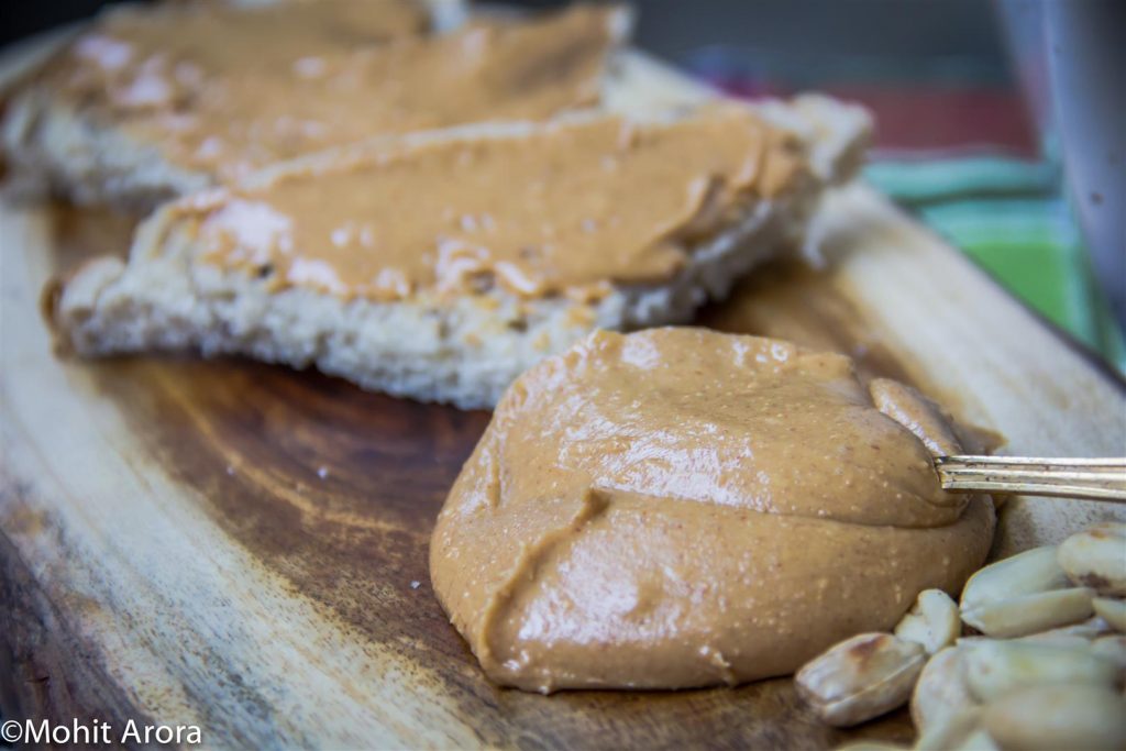 Homemade, fat-free and sugar-free peanut butter